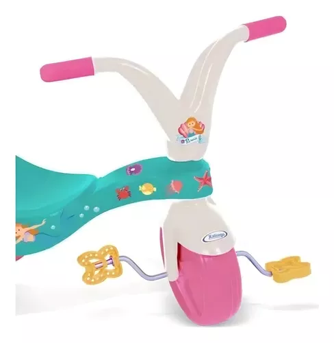 Triciclo Infantil Sereia Com Pedal Xalingo